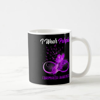 Ribbon Feather Fibromyalgia Awareness Coffee Mug