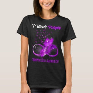 Ribbon Feather Fibromyalgia Awareness T-Shirt