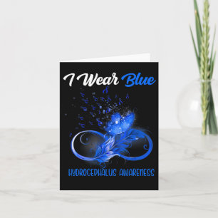 Ribbon Feather Hydrocephalus Awareness  Card