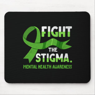 Ribbon Fight The Stigma Mental Health Mens Mouse Pad