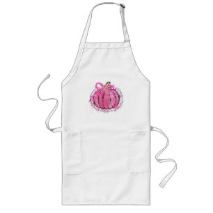 Ribbon Glitter in October We Wear Pink Long Apron