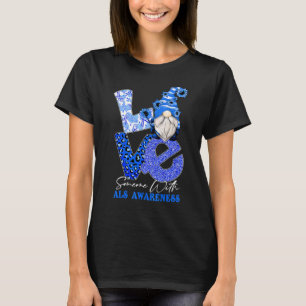 Ribbon Gnome Love Someone With Als Awareness T-Shirt
