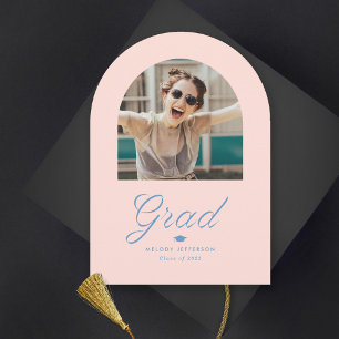 Ribbon Grad Arch Photo Graduation Invitation