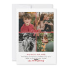Ribbon Greenery Photo Christmas Card