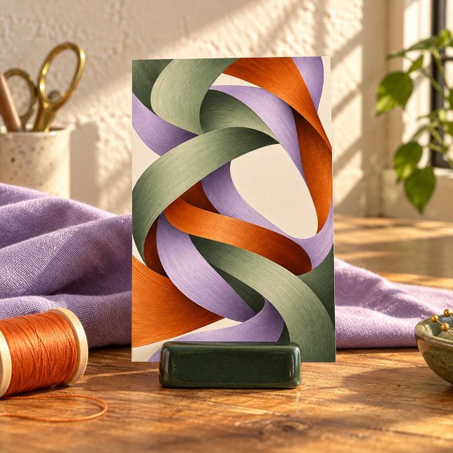 Ribbon Grid Art Print (4 x 6 inch unframed semi-gloss print. Flat printed artwork. Styled scene; props not included.)