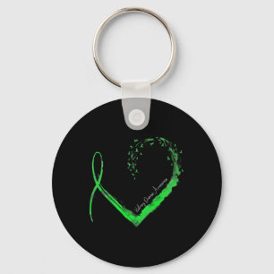 Ribbon Heart Kidney Disease Awareness Key Ring