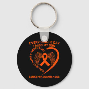 Ribbon Heart Leukaemia Awareness In Memory Of My S Key Ring