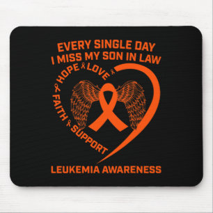 Ribbon Heart Leukaemia Awareness Memory Of Son In  Mouse Pad