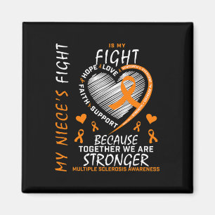 Ribbon Heart Ms Niece Multiple Sclerosis Awareness Magnet