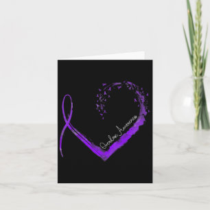 Ribbon Heart Overdose Awareness Card