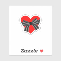 ribbon heart sticker
