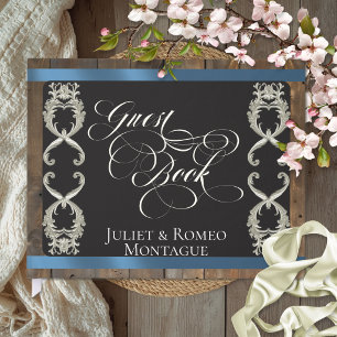 Ribbon & Heart Wedding - Blue Guest Book