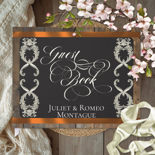 Ribbon & Heart Wedding - Copper Guest Book