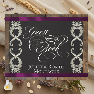 Ribbon & Heart Wedding - Plum Guest Book