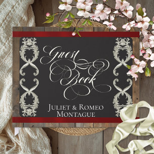 Ribbon & Heart Wedding - Red Guest Book