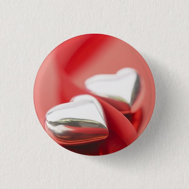 Ribbon Hearts 3 Cm Round Badge (Front)