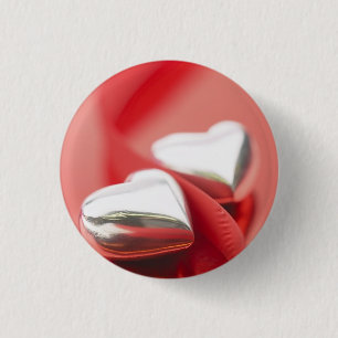 Ribbon Hearts 3 Cm Round Badge