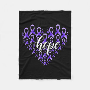 Ribbon Hearts Support Team Overdose Awareness Fleece Blanket