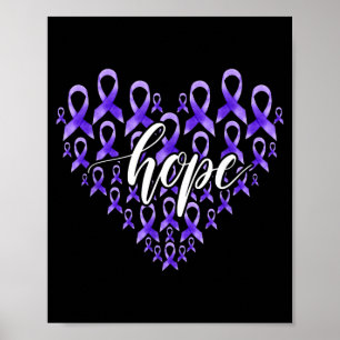 Ribbon Hearts Support Team Overdose Awareness Poster