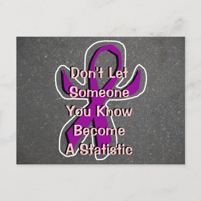 Ribbon (Humanised) Chalk Outline Postcard (Front)