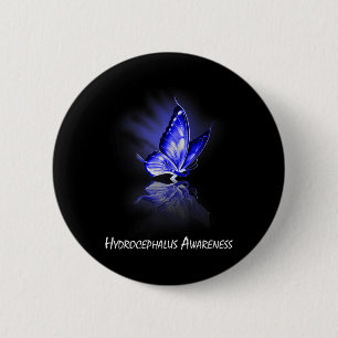 Ribbon Hydrocephalus Awareness 6 Cm Round Badge