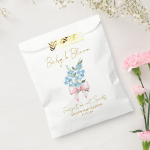 Ribbon l Forget me not Seeds Baby Shower Favour Bag