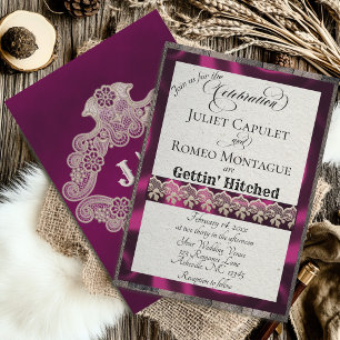 Ribbon & Lace Gettin' Hitched - Plum