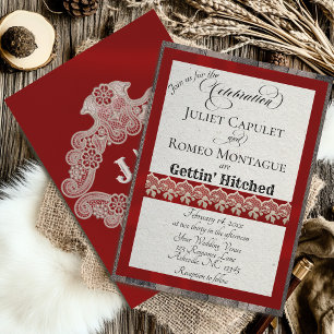 Ribbon & Lace Gettin' Hitched - Red