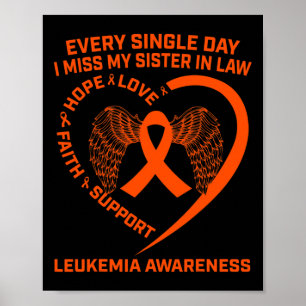 Ribbon Leukaemia Awareness In Memory Of Sister In  Poster