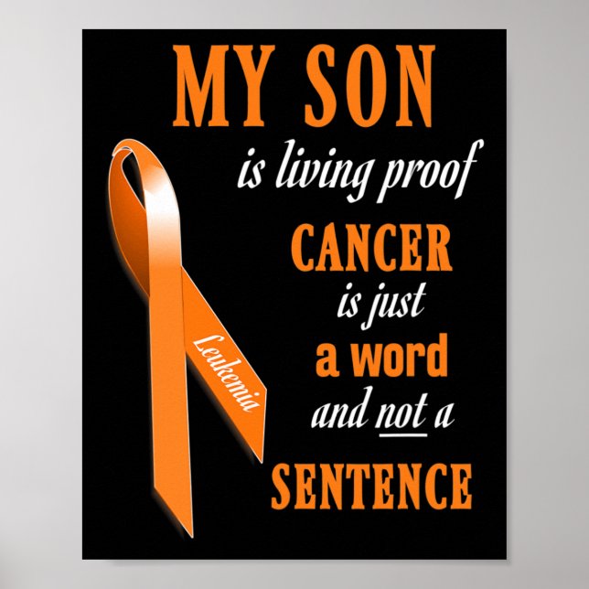 Ribbon Leukaemia Awareness S (son)  Poster (Front)