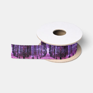 Ribbon Magical Forest Purple Pink Satin Ribbon