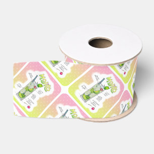 RIBBON - MOJITO RECIPE COCKTAIL ART GROSGRAIN RIBBON
