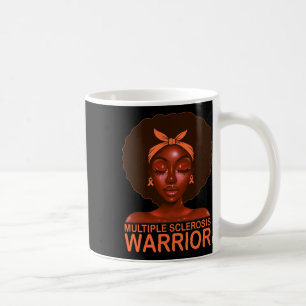 Ribbon Ms Awareness Warrior Black Afro Women Girls Coffee Mug