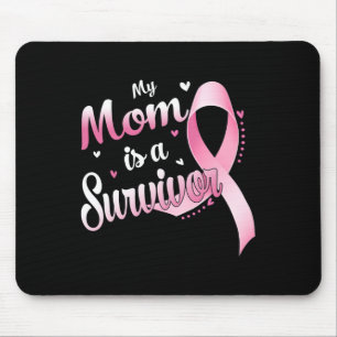 Ribbon My Mum Is A Survivor Breast Cancer Awarenes Mouse Pad