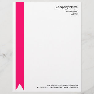 Ribbon - Neon Red Custom Letterhead