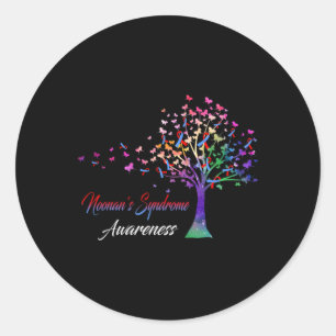 Ribbon Noonan's Syndrome Awareness Classic Round Sticker