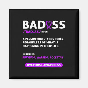 Ribbon. Overdose Awareness 3  Magnet