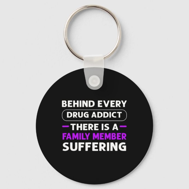 Ribbon. Overdose Awareness  Key Ring (Front)