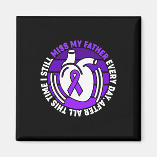 Ribbon Overdose Awareness Miss My Father Memory Magnet