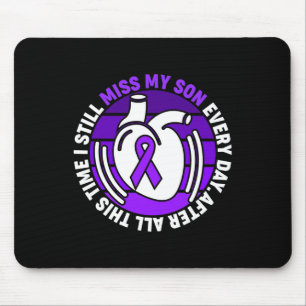 Ribbon Overdose Awareness Miss My Son Memory Mouse Pad