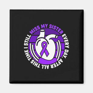 Ribbon Overdose Awareness Miss Sister Memory Magnet