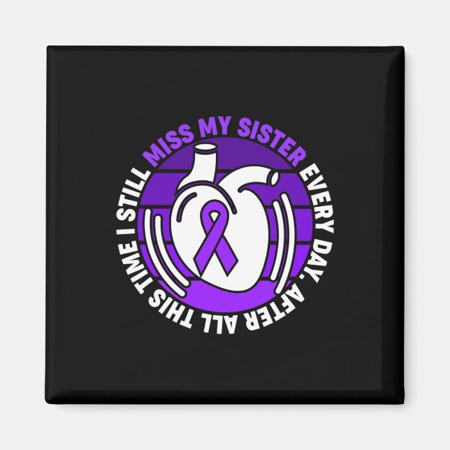 Ribbon Overdose Awareness Miss Sister Memory  Magnet (Front)