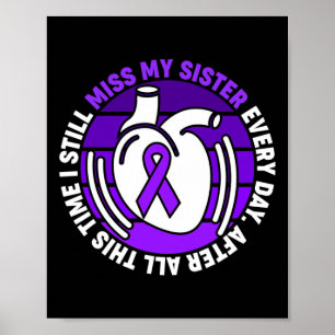 Ribbon Overdose Awareness Miss Sister Memory  Poster