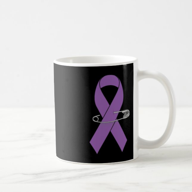 Ribbon Pin- Pancreatic Cancer Awareness Item for W Coffee Mug (Right)