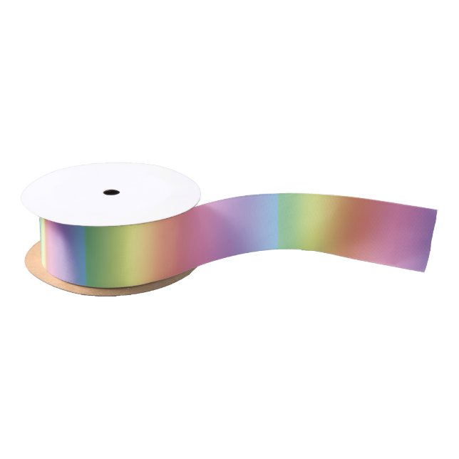 Ribbon - Rainbow Colours - Vertical Satin Ribbon (Spool)