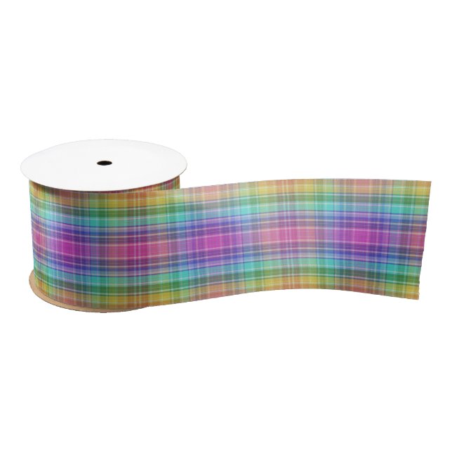 Ribbon - Rainbow Madras Satin Ribbon (Spool)