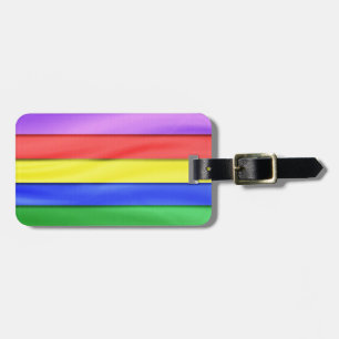 Ribbon Rainbow Stripes Luggage Tag