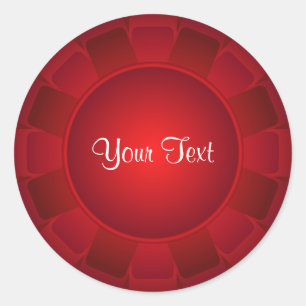 Ribbon Red Blank to Customise Classic Round Sticker