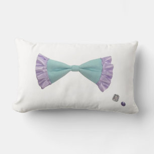 Ribbon & Rhinestone Lumbar Cushion