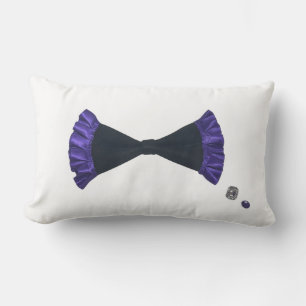 Ribbon & Rhinestone Lumbar Cushion